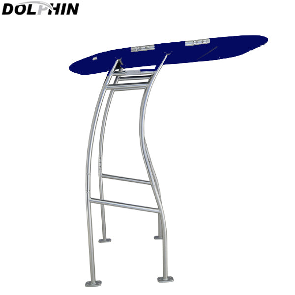 Dolphin Pro Plus T Top for small to medium size boat - Navy blue & quick release knobs + antenna bracket